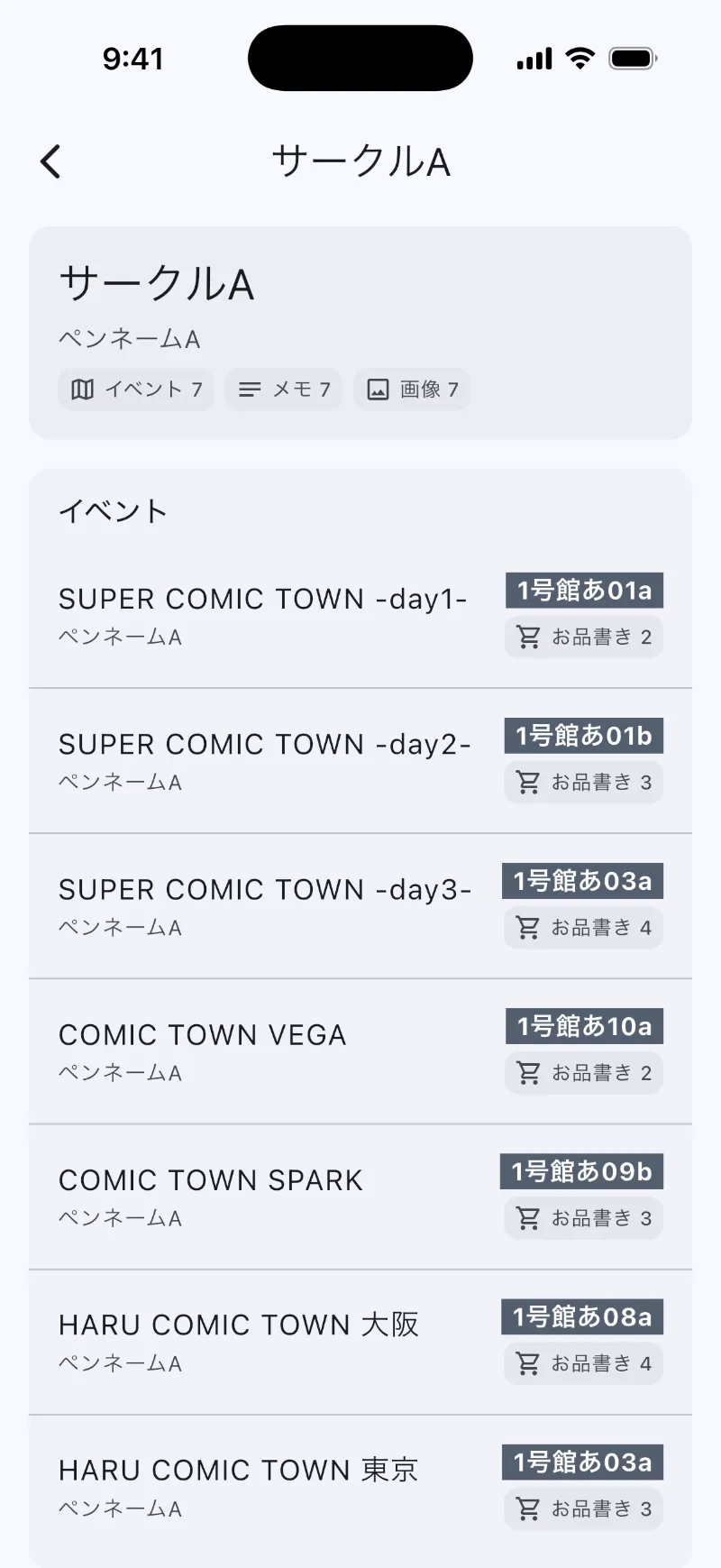 サークル詳細
